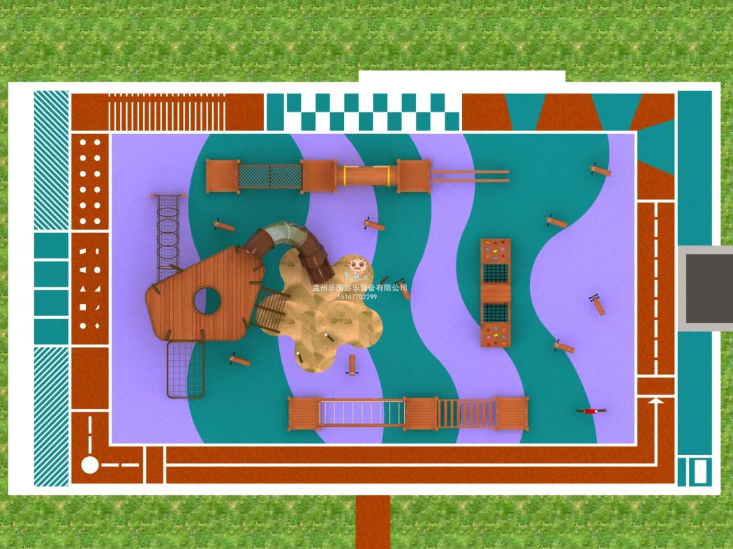 室外游乐园无动力游乐设备怎么分类？(图2)